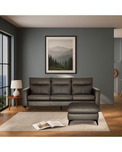 6035 [Eco Leather - 3 Seater Sofa + Stool]