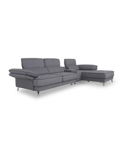 20068 L-Shape Fabric Sofa [With Middle Table]