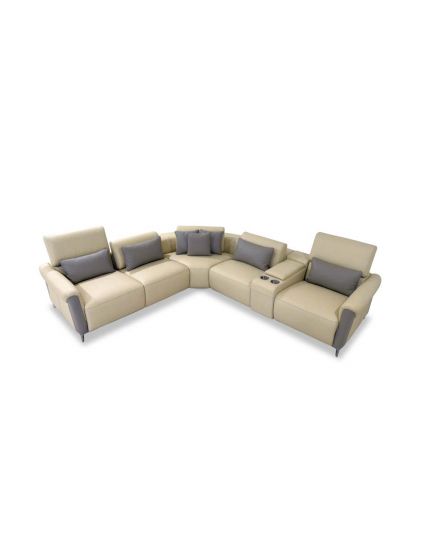 5939 Corner Sofa with Adjustable Headrest