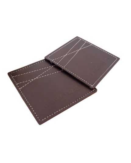 Lorenzo Glass / Cup Leather Coaster (Dark Brown)