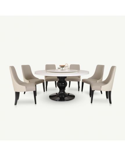 [6 Seaters Dining Set] DTB-HT036-6DTR150+CHR-C1955-5CH