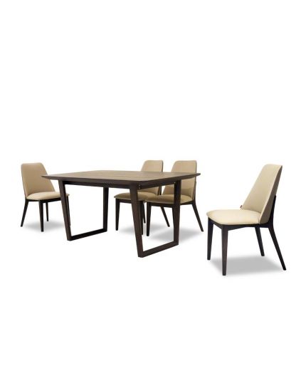 [6 Seaters Dining Set] DTB-HT2306-6DT160+CHR-HT2306-5CH