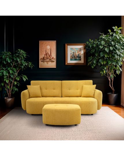 20129 [2.5 Seater Push-back Sofa with Stool]