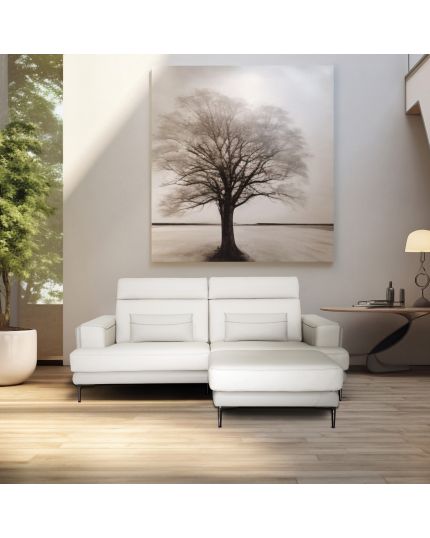6030 [Eco Leather - 2.5 Seater Push-back Sofa + Stool]