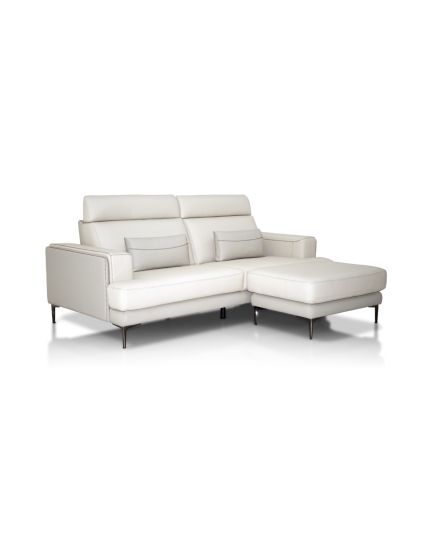 6030 [Eco Leather - 2.5 Seater Push-back Sofa + Stool]