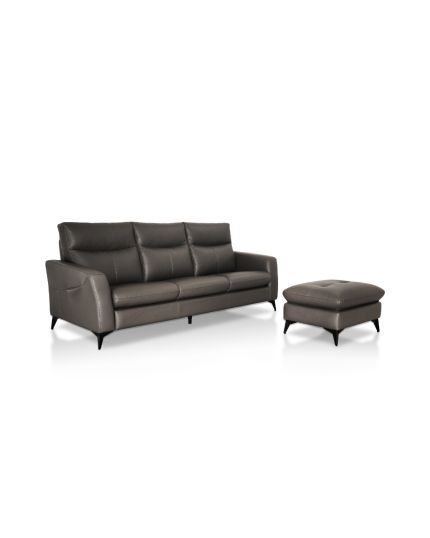 6035 [Eco Leather - 3 Seater Sofa + Stool]